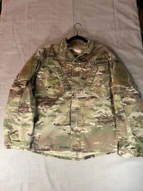 US Army OCP Multicam ACU Combat Jacket Coat Size Large Long